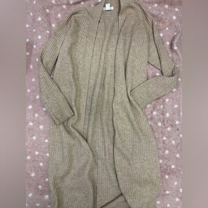H&M Tan Ribbed Women's Duster Cardigan